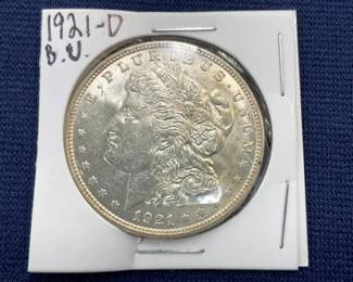 1921D BU MORGAN SILVER DOLLAR