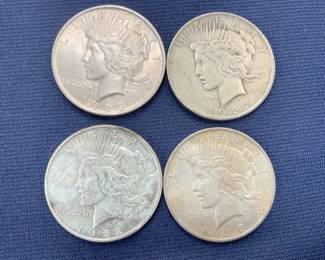 1927/(2) 1923/1922 PEACE SILVER DOLLARS