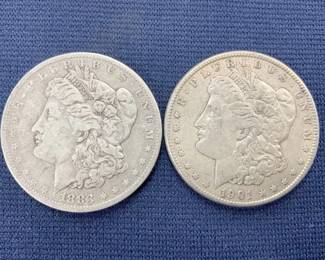 1883-O/1901-O MORGAN SILVER DOLLARS