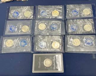 LOT (10) EISENHOWER 40% SILVER DOLLARS