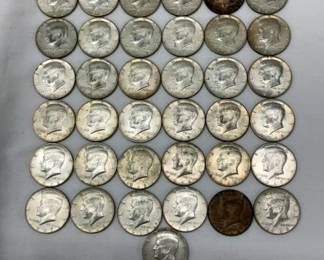 (37) 40% SILVER KENNEDY HALVES