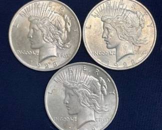 1923 PEACE SILVER DOLLARS