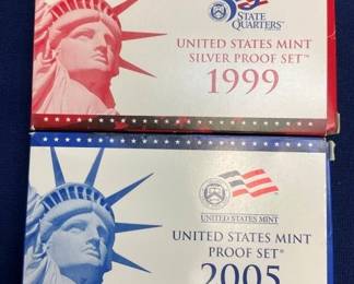 1999,2005 SILVER PROOF SETS