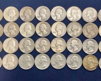 40- 1939-64 SILVER WASHINGTON QUARTERS