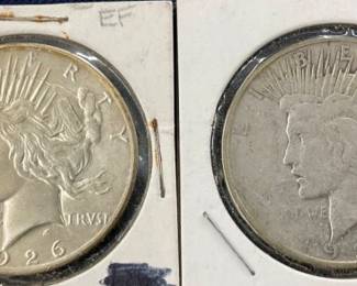 1922, 1926 S PEACE SILVER DOLLARS