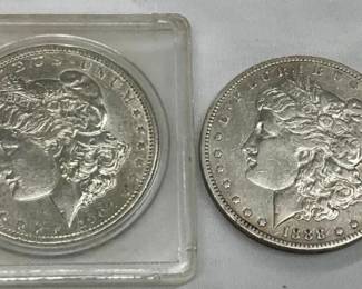 1888O AND 1904 MORGANS