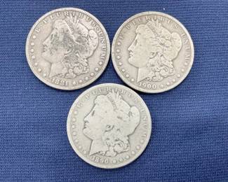 1890-O/1900-O/1881 MORGAN SILVER DOLLARS
