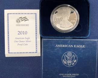 1OZ. SILVER 2010 AMERICAN EAGLE