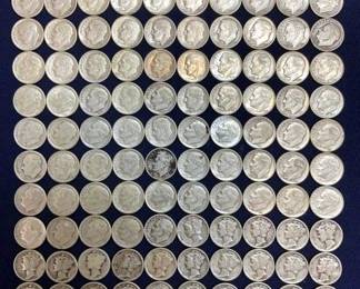 100- SILVER DIMES 1936-1963