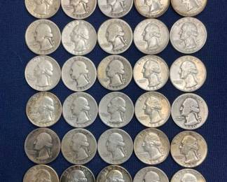 40-1936-64 SILVER WASHINGTON QUARTERS