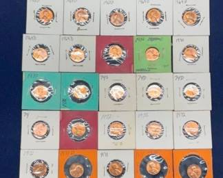 (31) LINCOLN HEAD PENNIES 1941-1974