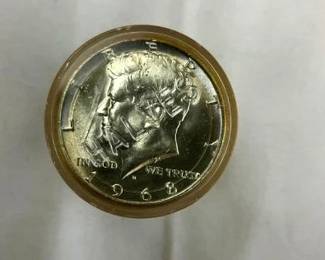 (20) 40%SILVER 1968 UNC KENNEDY HALVES