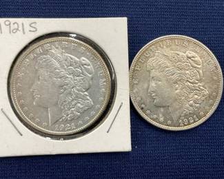 1921-S/1921 MORGAN SILVER DOLLARS