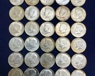 1965-69 40% SILVER KENNEDY HALVES