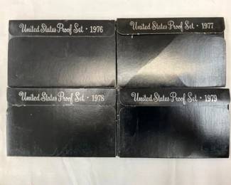 (4) US PROOF SETS 1976-79