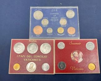 LOT OF 3 FOREIGN COINS SETS