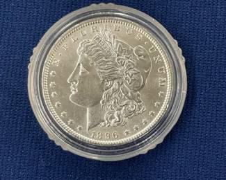RARE UNC 1896 MORGAN SILVER DOLLAR
