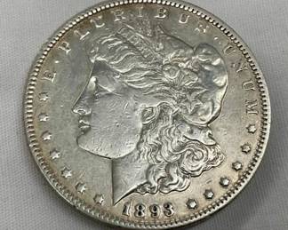 1893 MORGAN SILVER DOLLAR