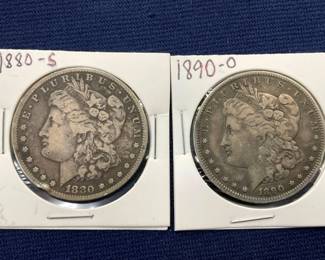1890-O/1880-S MORGAN SILVER DOLLARS