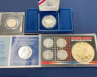 LOT SILVER 1/2 DOLLARS