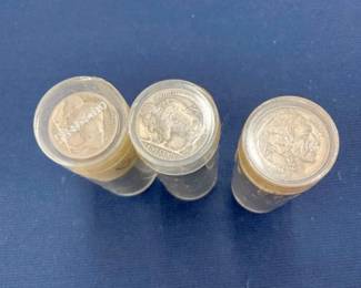 (3) TUBES BUFFALO NICKELS