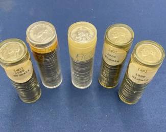 (5) UNC ROLLS NICKELS