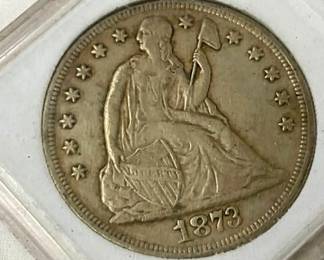 1873 SILVER SEATED LIBERTY DOLLAR