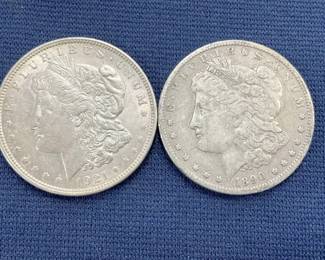 1890-O/1921 MORGAN SILVER DOLLARS