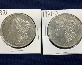 1921/1921-D MORGAN SILVER DOLLARS