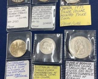 LOT SILVER CANADA/FRANCE/TUNISIA 1969