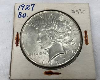1927 PEACE SILVER DOLLAR