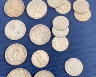 LOT OF FOREIGN SILVER COINS 1938/1963