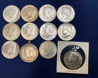 (4) 1964 90% KENNEDY HALVES