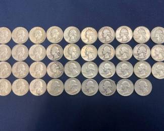 39- 1941-64 SILVER WASHINGTON QUARTERS