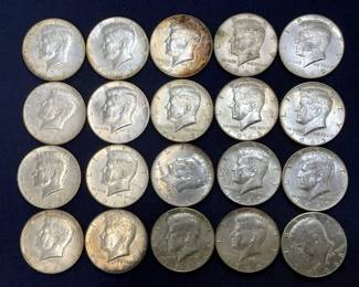 1965-69 40%SILVER KENNEDY HALVES