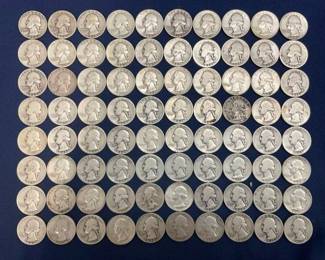 80-1935-64 SILVER WASHINGTON QUARTERS
