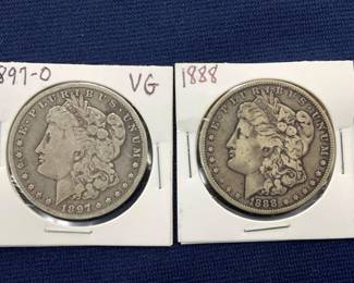 1888/1897-O VG MORGAN SILVER DOLLARS