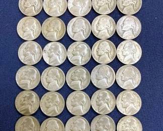 1942-45 35% SILVER JEFFERSON NICKELS