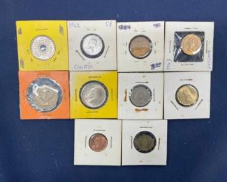 LOT FOREIGN COINS/CANADA/ENGLAND 1950-67