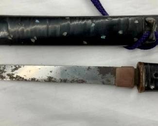 SHEATH W/ MOTHER OF PEARL INLAY