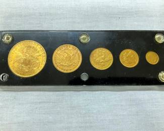 1903 $5 GOLD COIN, 1852 $2 1/2 GOLD