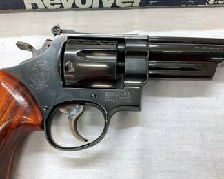 CLOSEUP VIEW S&W REVOLVER