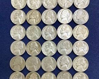 1942-45 35% SILVER JEFFERSON NICKELS
