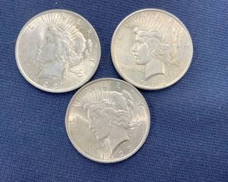 1922/(2) 1923 PEACE SILVER DOLLARS