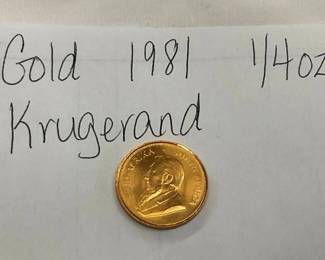 1981 1/4 OZ GOLD KRUGERAND