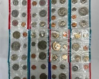 (12) UNC US MINT SETS 1971-92