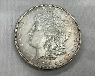 1891 MORGAN SILVER DOLLAR