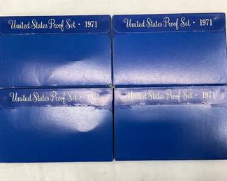 (4) 1971 US PROOF SETS