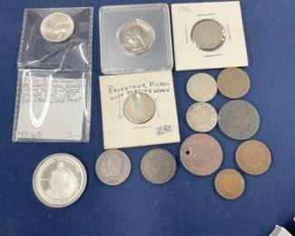 LOT OF UNC SILVER QUARTERS/NICKELS/PENNY