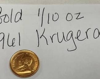 1961 GOLD 1/10 OZ KRUGERAND